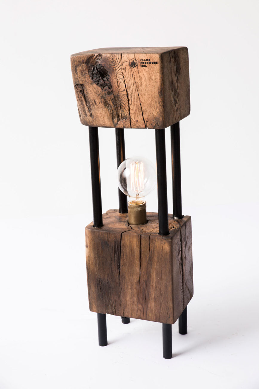 Drvo - Metal Stona Lampa
